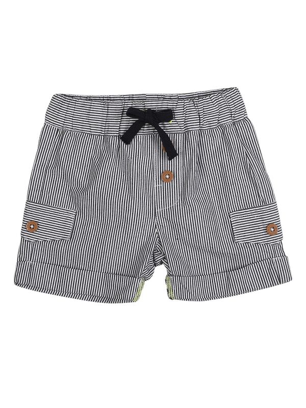 Boys White & Black Short Woven Trouser image number 0